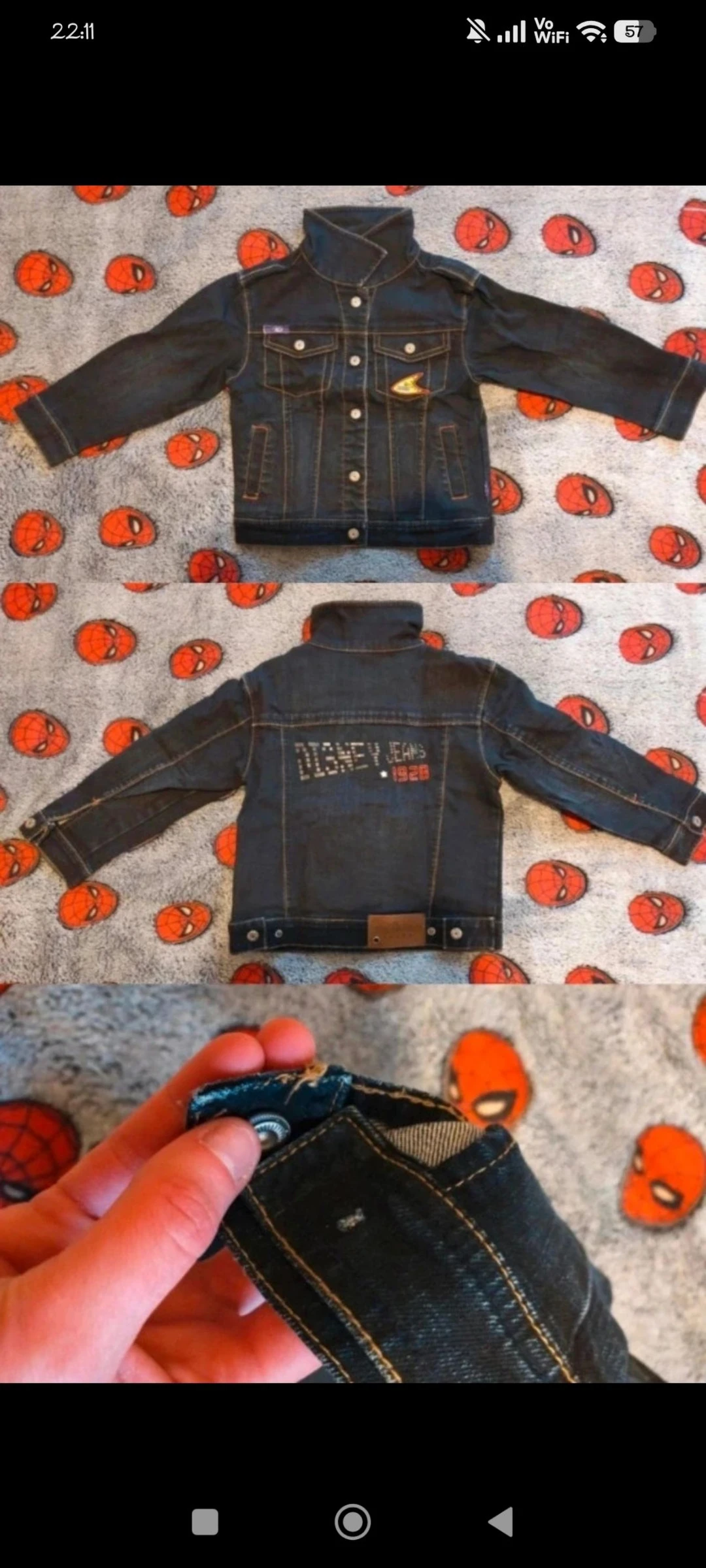 👕 Disney Jeans 1928 Denim Jacket – Size 4 Years – photo 3